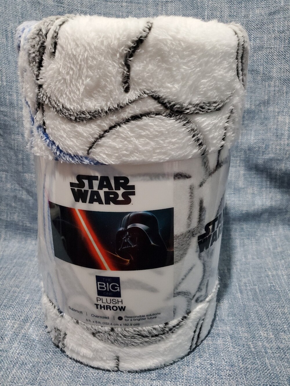 Fuzzy Stormtrooper Oversize Throw Blanket